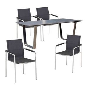 Kettler Feel/Ferrara Gartenmöbelset 5tlg Tisch 180x100 cm