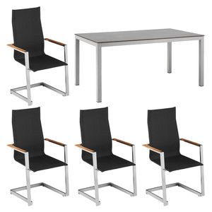 Kettler Sense Gartenmöbelset 5-tlg. mit Tisch 160x90 cm
