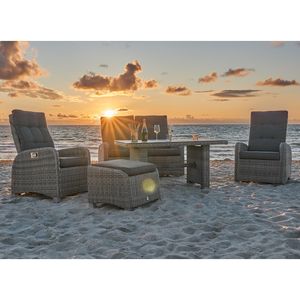 LC Garden Bilbao Gartenmöbel-Set 5-tlg. Tisch 145x80cm