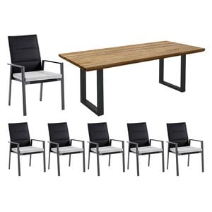 Niehoff Nancer Gartenmöbel-Set 7-tlg. mit Tisch 200x100cm