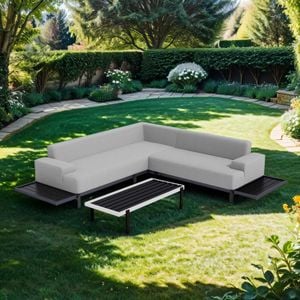 OUTLIV. by Detlef Steves Glamour Ecklounge 3-tlg. Aluminium/Sunbrella