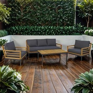 OUTLIV. Merano Lounge-Gruppe 4-tlg. Akazie/Polyester