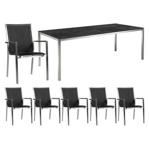 Zebra One Gartenmöbelset 7-tlg. mit Tisch 180x100 cm