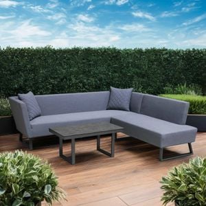 OUTLIV. by Detlef Steves Tonga Ecklounge 3-tlg. Aluminium/Sunbrella