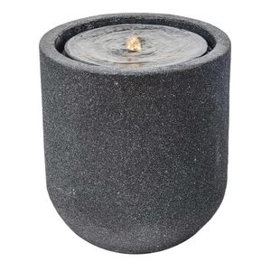 Heissner Zylinder LED Gartenbrunnen Polystone