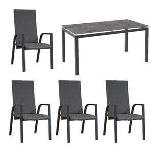 Ploß Kiribati Gartenmöbelset 5-tlg. mit Tisch 160x90 cm