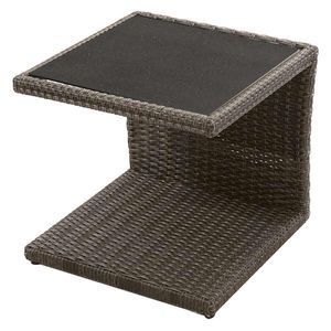 Ploß Rocking Beistelltisch 50x45cm Geflecht/Glas