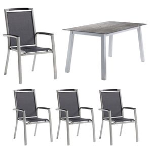 Sieger Trento Gartenmöbelset 5-tlg. mit Tisch 160x90cm