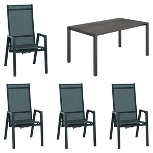Siena Garden Savona Gartenmöbelset 5-tlg.+Tisch 160/217/167x92 cm