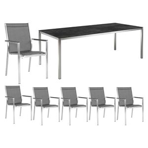 Stern Cardiff Gartenmöbelset 7-tlg. mit Tisch 220x100 cm
