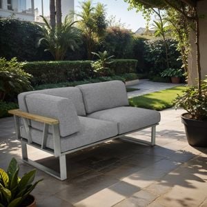 Zebra Belvedere Endmodul 2-teilig Edelstahl/Olefin
