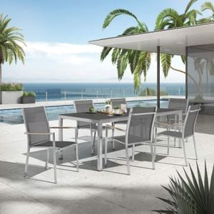 Zebra One Gartenmöbel-Set 7-tlg. Tisch 220x100cm