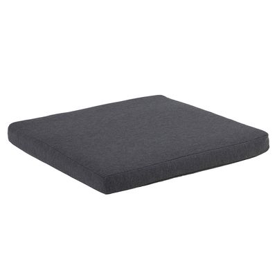 Idee-home Outdoor-Sitzkissen 4er Set – Wasserdicht, 48,3x48,3 Cm, Mit Bändern, Schwarz, Für Gartenstühle