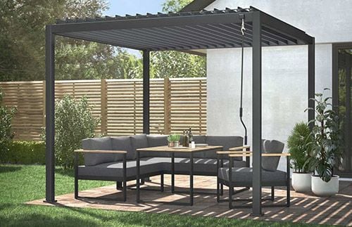 Garten-Pergola aus der OUTLIV. Gartenmöbel-Kollektion Shadow