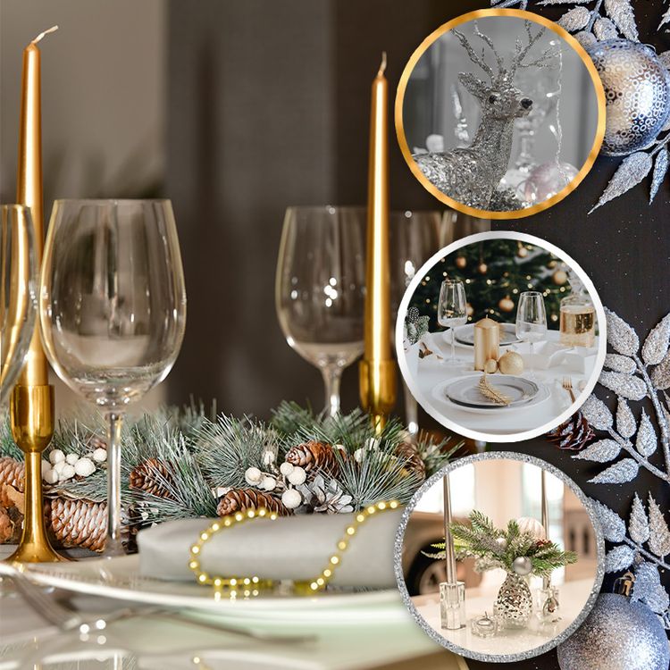 Weihnachtstafel – Glamouröser Stil
