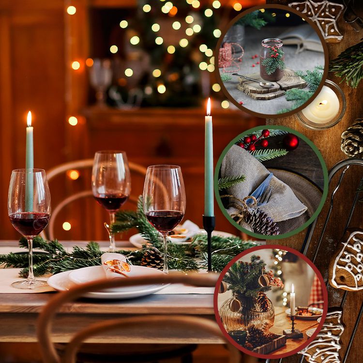 Weihnachtstafel – Rustikaler Stil