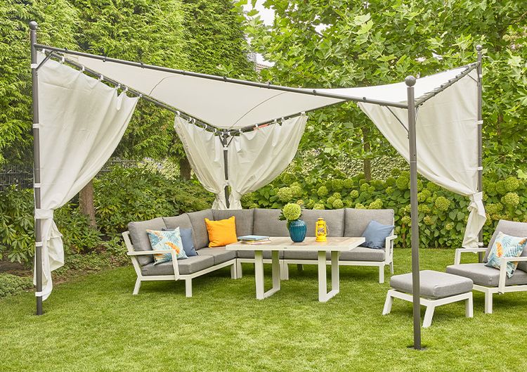 Terrassenüberdachung Bespannung mit Outdoorstoff