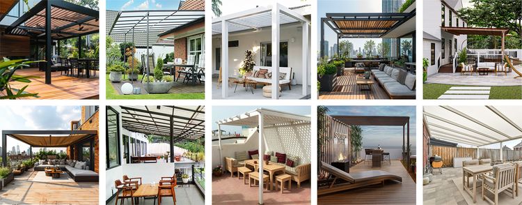 Terrassenüberdachung als Wandanbau