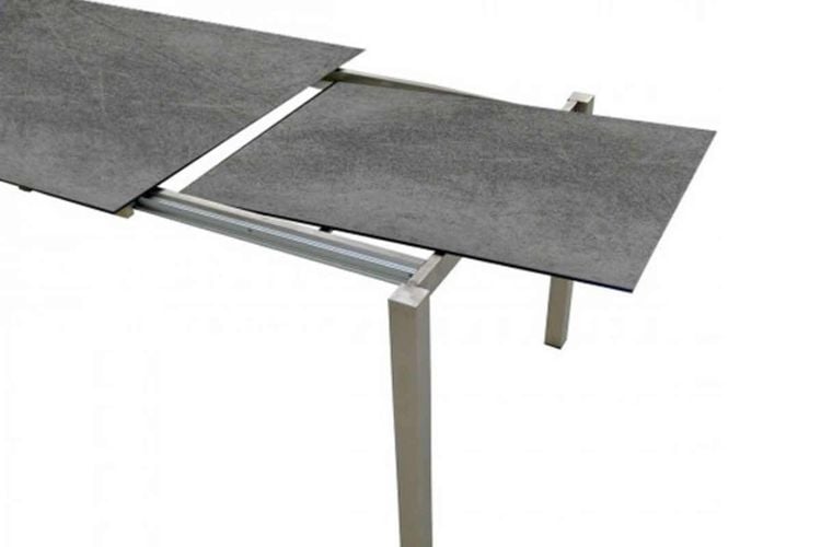 Tisch Ausziehbar - Mechanismus: Drehbare Zusatzplatte