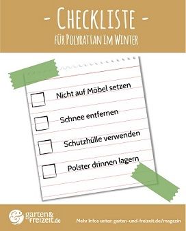 Checkliste Polyrattanmöbel im Winter