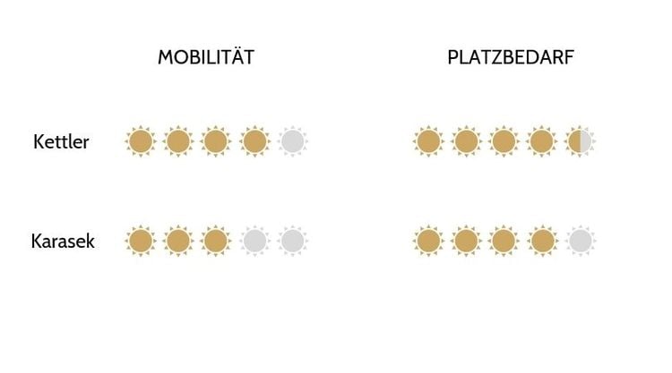 Grafik: Mobilität und Platzbedarf