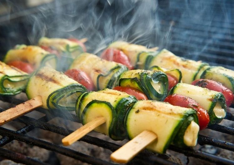 Grillgemüse mit Käsefüllung