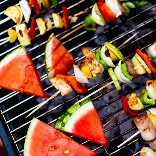 Grillparty gegrillte Wassermelone