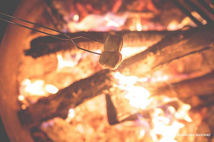 Wintergrillen - Marshmallow grillen