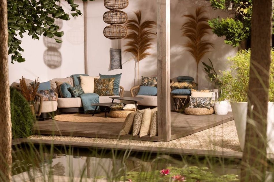 Terrasse im orientalischen Boho-Flair