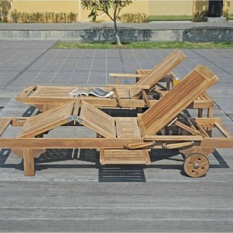 Gartenliegen aus Teak