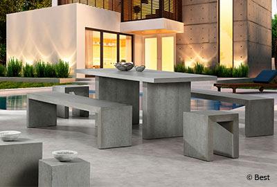 Beton Gartenmöbel