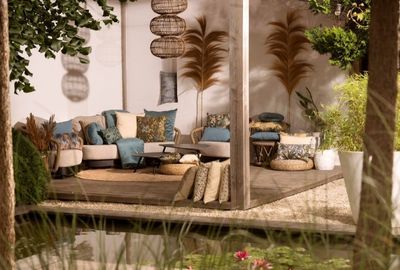 Terrasse im orientalischen Boho-Flair