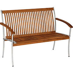 Gartenbänke aus Holz & Metall