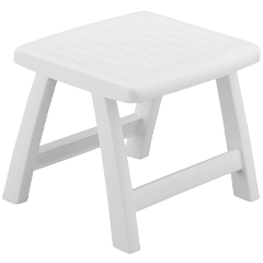 Gartenhocker weiß