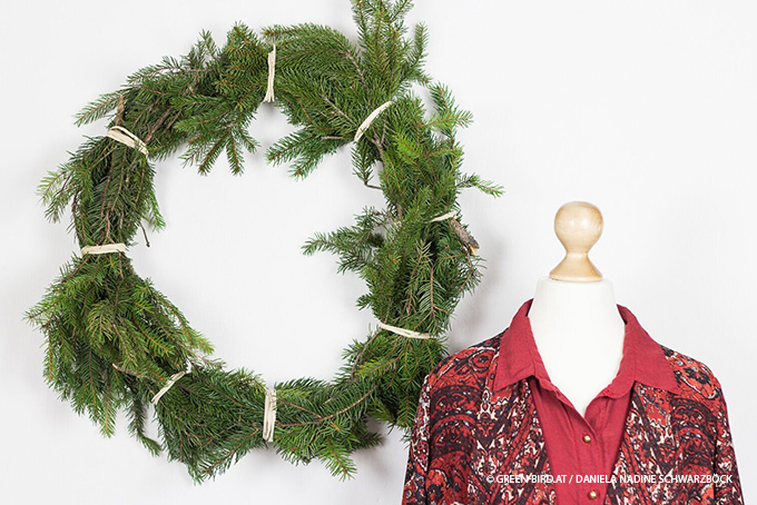 Adventskranz rustikal aufhängen