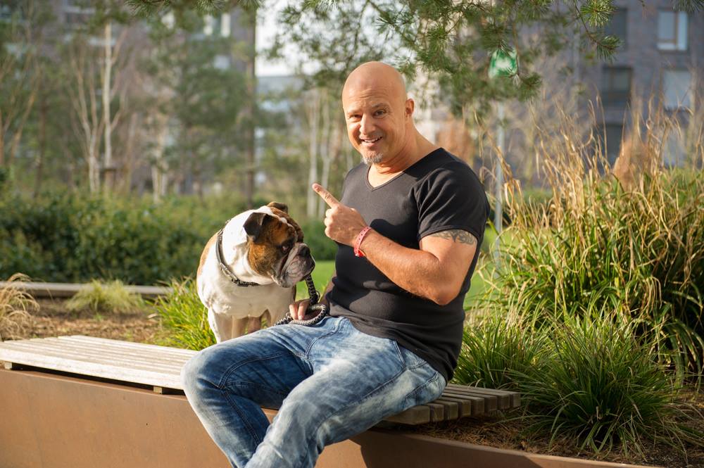 Detlef Steves und Hund Kai Uwe