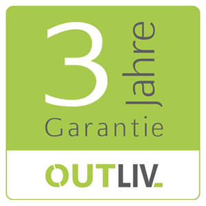 3 Jahre Garantie auf OUTLIV. 