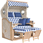 Strandkörbe blau