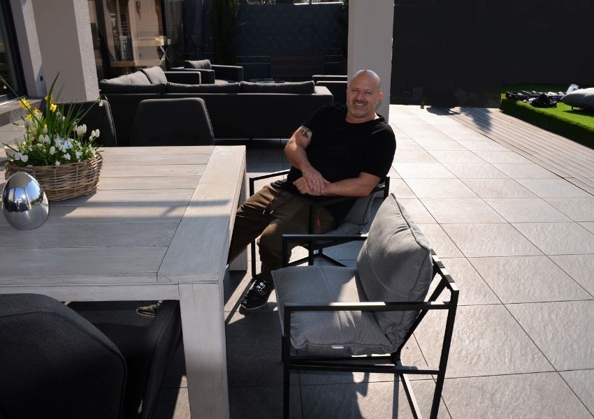 OUTLIV. by Detlef Steves Leon Diningsessel Aluminium/Rope/Olefin