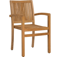 Stapelstühle Teak